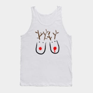 Pair of Reindeer Boobs Tank Top